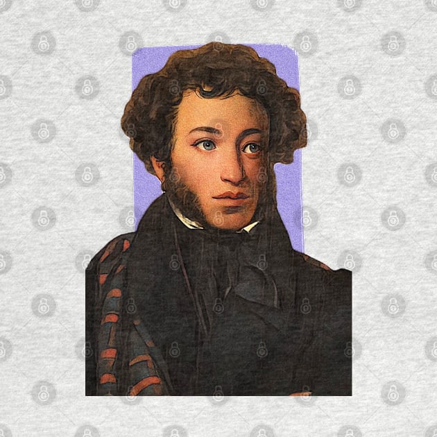 Russian Poet Alexander Pushkin illustration by Litstoy 